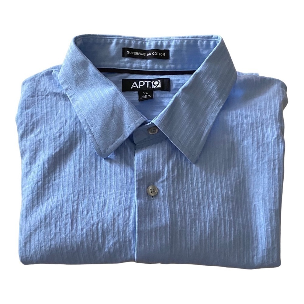 APT 9-MENS BLUE DRESS SHIRT-SIZE XL